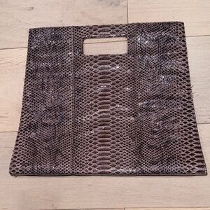Vintage faux Brown Snakeskin Tote